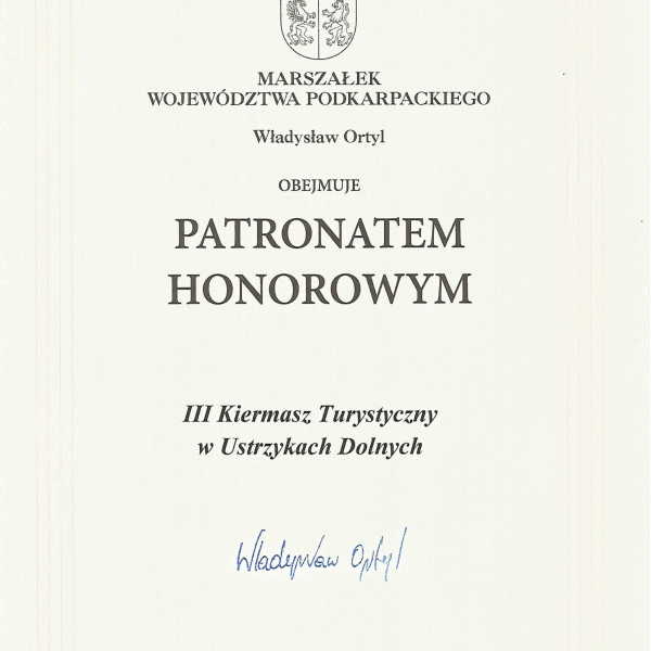 III Kiermasz Turystyczny - Patronat